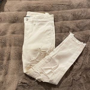 American Eagle white crop jeggings